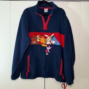 Vintage Disney Pooh Character Fleece Pullover